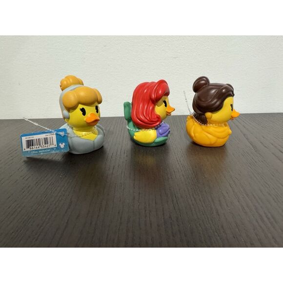 NWT Disney PRINCESS Cinderella Belle Ariel Rubber Duckies Jeep Ducks 3” Holiday - Picture 2 of 2